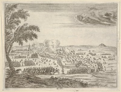 فرانشيسكو الأول ديستي ينطلق لحجز كريمونا ، يعبر الخندق بينه ... ، 1659. بواسطة بارتولوميو فينيس