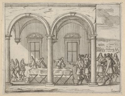 Francesco I d'Este يحافظ على نفسه أثناء حملته الحربية ، من L'Idea di un Principe ... ، 1659 بواسطة جان سوف