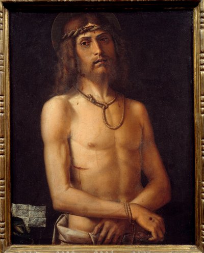 Ecce homo لوحة بارتولوميو مونتانا (1450-1523) شمس القرن الخامس عشر 0.55x0.43 م بواسطة بارتولوميو مونتانا