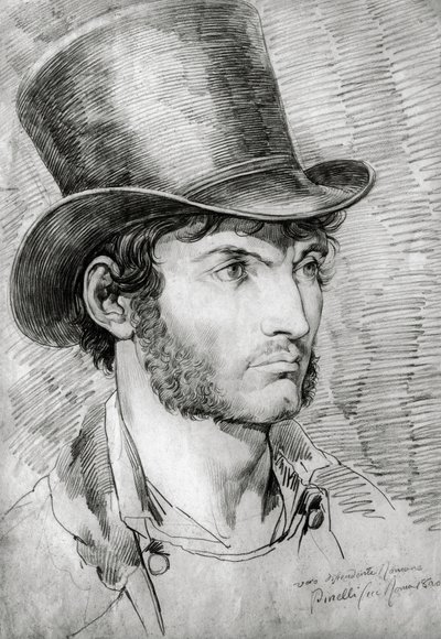 صورة ذكر (روماني حقيقي) ، رسم بارتولوميو بينيلي (1781-1835) بواسطة بارتولوميو بينيلي