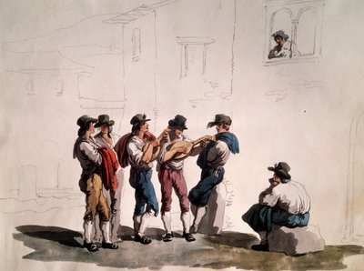 Serenade ، بقلم بارتولوميو بينيلي (1781-1835) ، إيطاليا بواسطة بارتولوميو بينيلي