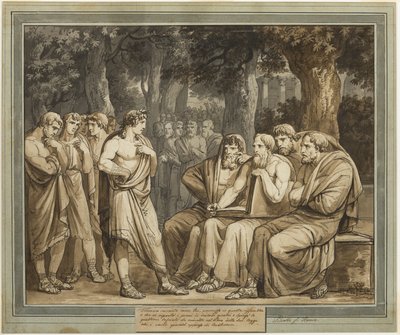 يصف Telemachus كيف تم قبوله في الجمعية في كريت ، من مغامرات Telemachus ، الكتاب 5 بواسطة بارتولوميو بينيلي