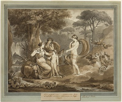 تقدم فينوس كيوبيد إلى كاليبسو ، من كتاب مغامرات Telemachus ، الكتاب السابع بواسطة بارتولوميو بينيلي