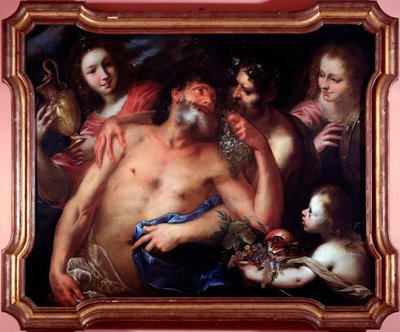 سكران Silenus (زيت على قماش بواسطة بارتولوميو بيسكينو