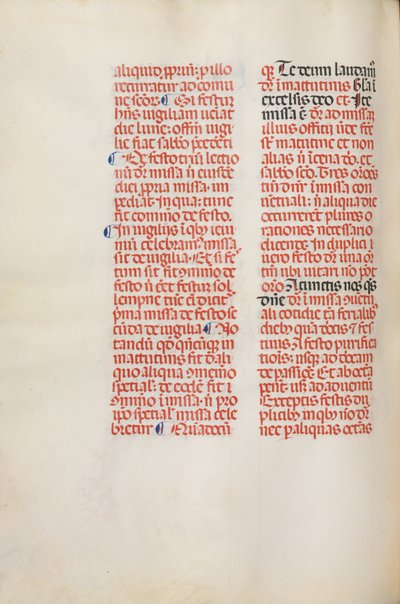 Missale: Fol. 173 ق: موسيقى للليلويا وما إلى ذلك في بداية عيد الفصح ، 1469. بواسطة بارتولوميو كابورالي