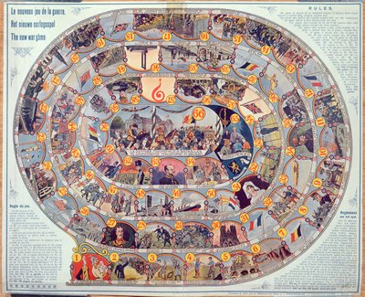 لعبة المجلس للأحداث وتطور الحرب العالمية الأولى في بلجيكا ، c.1918-19 بواسطة المدرسة البلجيكية