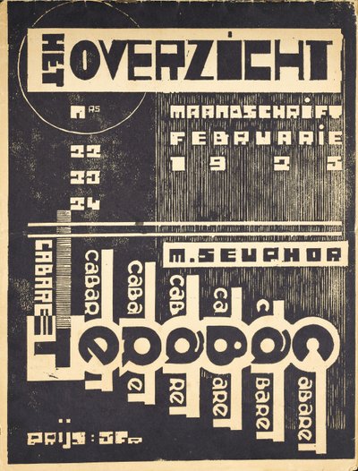 غلاف لمجلة "Hetoverzicht" ، ج. 1921-1925 بواسطة المدرسة البلجيكية