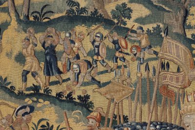 قصة كورش الثاني العظيم ، حوالي 1590 (نسيج) بواسطة المدرسة البلجيكية