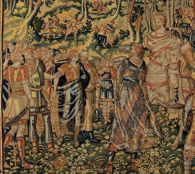 قصة كورش الثاني العظيم ، حوالي 1590 (نسيج) بواسطة المدرسة البلجيكية