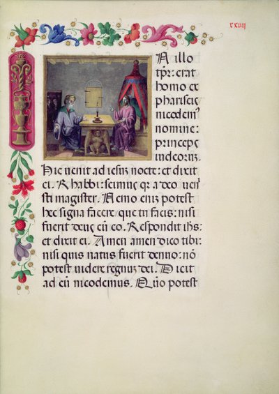 W.107 fol.24r المسيح ونيقوديموس من الكنيسة الإنجيلية في سانتا جوستينا بقلم لورنتيوس جازيوس كريمونينسيس ، 1523-25 بواسطة بينيديتو بوردوني