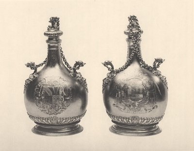 زوج من قوارير الحاج ويليام الثالث ، حوالي 1690 (فضي مذهب) بواسطة بنيامين برادفورد