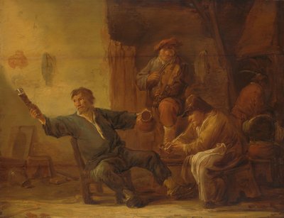 الجزء الداخلي من كوخ الفلاحين بواسطة بنيامين جيريتس. Cuyp