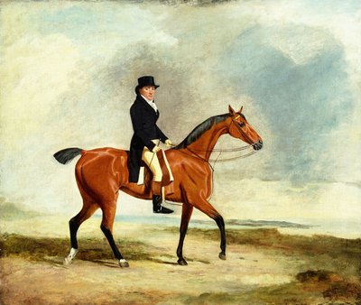 فرانسيس كونست على صياده في الخليج يركب بالقرب من البحر ، 1806 بواسطة بنيامين مارشال
