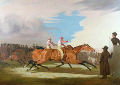 مباراة بين إيجل العقيد هنري ميليش و إليانور السير تشارلز بنبري ، نيوماركت ، 31 أكتوبر 1804 بواسطة Benjamin Marshall