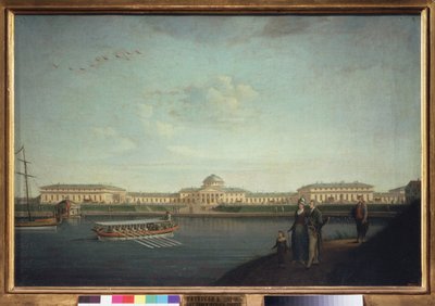 قصر تورايد من نهر نيفا (سانت بطرسبرغ). لوحة لبنيامين باتيرسن (1748-1815) ، زيت على قماش بواسطة بنيامين باترسون
