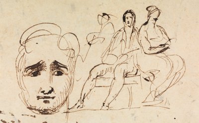 رسم بورتريه وشخصيات جالسة بواسطة بنيامين روبرت هايدون