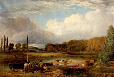منظر في ويلفورد ، نوتنغهام ، c.1830 بواسطة بنيامين شيبمان