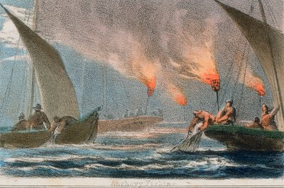 "صيد الأنشوجة" ، c1845 بواسطة روبرت كينت توماس