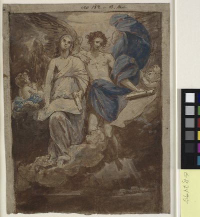 دراسة لرسم ظهور الملائكة للرعاة ، 1774 بواسطة بنيامين ويست