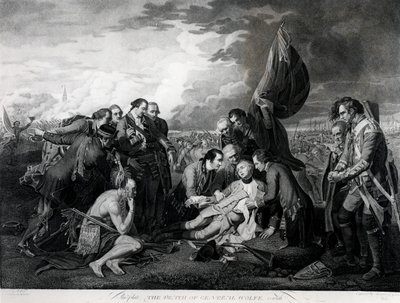 وفاة الجنرال وولف (1727-59) 1759 ، نقشها أوغسطين ليجراند (نقش) (صورة بوند) (انظر أيضًا 105409 ، 124902 und 153197) بواسطة بنيامين ويست