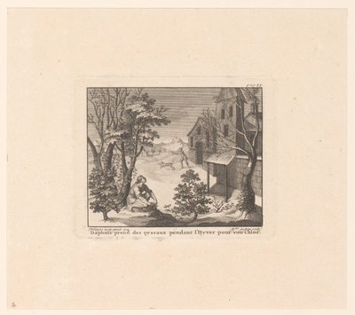 Daphnis op vogeljacht في الشتاء Daphnis تأخذ الطيور خلال فصل الشتاء لرؤية كلوي (العنوان على الكائن) بواسطة فيليب دوك دورليان