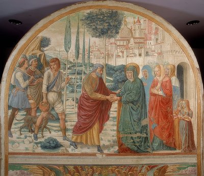 لقاء في البوابة الذهبية. 1490 بواسطة Benozzo Gozzoli