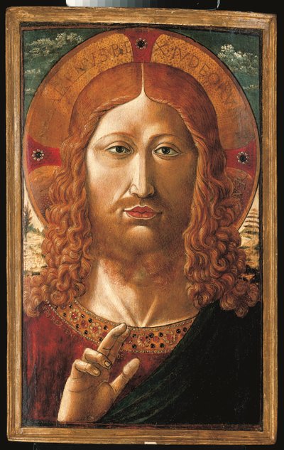 بركة المسيح (تمبرا، زيت وذهب على لوحة) بواسطة Benozzo di Les di Sandro Gozzoli