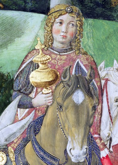 فرسان في الحاشية الملكية ، تفاصيل من رحلة رحلة المجوس في الكنيسة ، ج 1460 تفاصيل جدارية 70606 بواسطة Benozzo di Les di Sandro Gozzoli