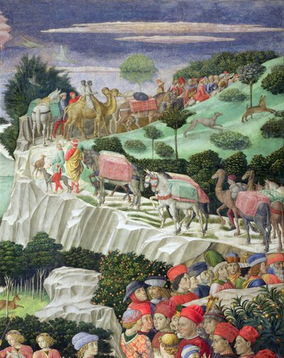 موكب ملكيور ، من مصلى المجوس (تفاصيل 70601) بواسطة Benozzo di Les di Sandro Gozzoli