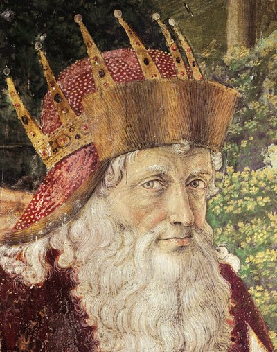 موكب المجوس لبينوزو غوزولي (1420-1497) ، لوحة جدارية. التفاصيل. كنيسة Palazzo Medici Riccardi ، فلورنسا. بواسطة Benozzo di Les di Sandro Gozzoli