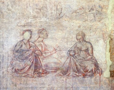 قصص يعقوب وعيسو ، بقلم بينوزو غوزولي (1421-1497) ، سنوبيا (الرسم السفلي) ، التفاصيل بواسطة Benozzo di Les di Sandro Gozzoli