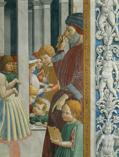 قصص القديس أوغسطينوس: المعلم والتلاميذ بواسطة Benozzo di Les di Sandro Gozzoli