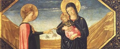 الزواج الصوفي للقديسة كاترين (لوحة) (تفاصيل 78957) بواسطة Benozzo di Les di Sandro Gozzoli