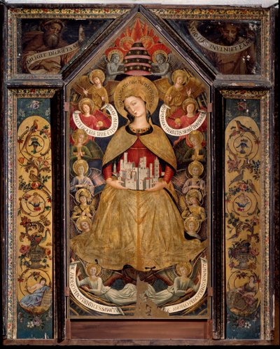 عذراء الملائكة (زيت على لوح بواسطة Benozzo di Les di Sandro Gozzoli
