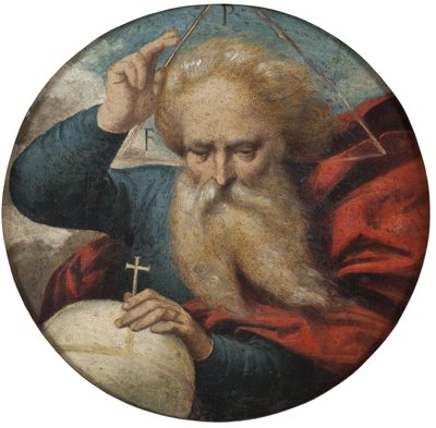Dieu benit la terre - الله يبارك الأرض ، بقلم جاروفالو ، بينفينوتو تيسي دا (1481-1559). زيت على خشب. الأبعاد: D 34 سم. المتحف الوطني ستوكهولم بواسطة Benvenuto Tisi da Garofalo