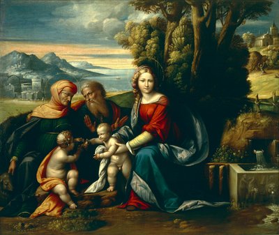 محادثة مقدسة ، بقلم بنفينوتو جاروفالو (1481-1559) بواسطة Benvenuto Tisi da Garofalo
