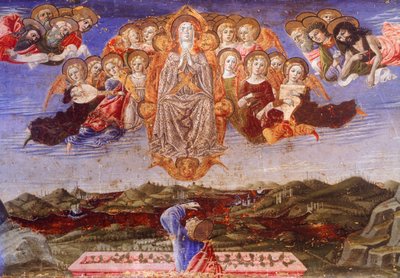 Predella of the Assumption of the Virgin ، بقلم Benvenuto di Giovanni (1436-1518) ، التفاصيل بواسطة بينفينوتو دي جيوفاني