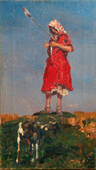 راعية الغنم بيبي سياردي مع الماعز بواسطة بيبي سياردي