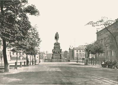 تمثال فريدريك العظيم ، Unter Den Linden ، برلين ، ألمانيا ، 1895. بواسطة شركة برلين للتصوير الفوتوغرافي