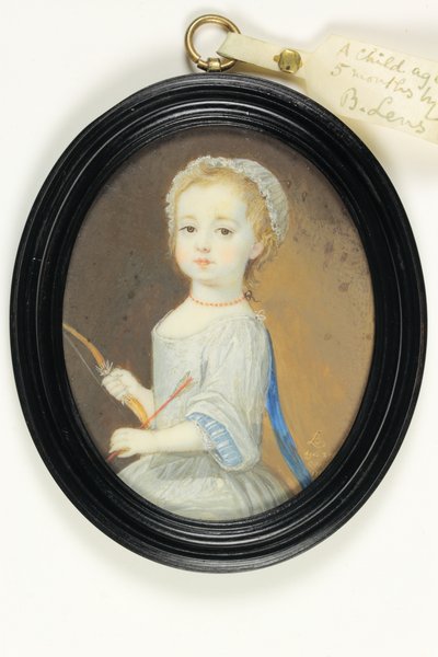 طفل وُلِد عام 1714 ، حوالي عام 1716 (رسم بالألوان المائية على العاج) بواسطة عدسة برنارد الثالث