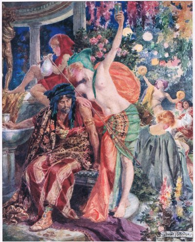 أولئك الذين قدم لهم الحمقى ، رسم توضيحي من "الحاخام بن عزرا" لروبرت براوننج (لون ليثو) بواسطة برنارد جون بارتريدج