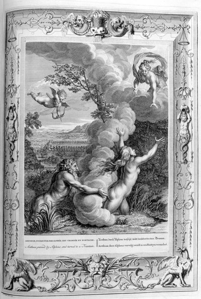 تابع Arethusa بواسطة Alpheus وتحول إلى نافورة ، 1733 بواسطة برنارد بيكارت