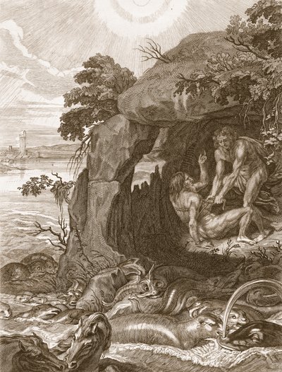أريستوس يجبر Proteus للكشف عن أوراكله ، 1731 بواسطة برنارد بيكارت