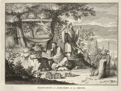 السحرة والسحرة في الصين ، من الاحتفالات والعادات الدينية لجميع شعوب العالم ، حانة. 1736 بواسطة برنارد بيكارت