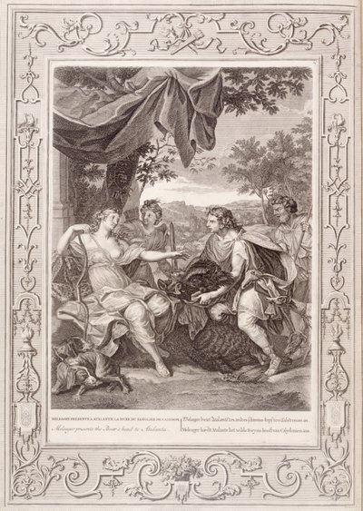 يقدم Meleager رأس الخنزير إلى أتالانتا ، 1731 بواسطة برنارد بيكارت