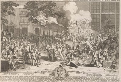 نصب تذكاري لإحياء ذكرى حماقة العام 1720 ، النصب التذكاري consacré a la posterité و memoire de la foil incroyable de la XX. آن دو الثامن عشر. siecle / في الذاكرة الأبدية لحماقة XX. عام الثامن عشر. القرن (العنوان على الكائن) ح بواسطة برنارد بيكارت