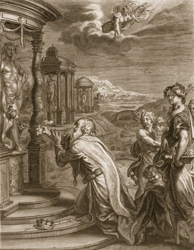 يعاقب Oeneus ، ملك Calydon ، بعد أن أهمل ديانا في الذبيحة بسبب ضعفه ، 1731 بواسطة برنارد بيكارت