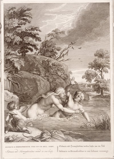 Salmacis and Hemaphroditus United in One Body، 1731 بواسطة برنارد بيكارت