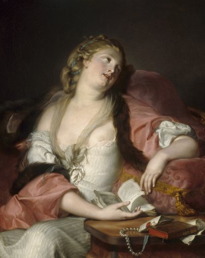 سيدة تقرأ رسائل Heloise و Abelard ، c.1780 بواسطة برنار أجيسي