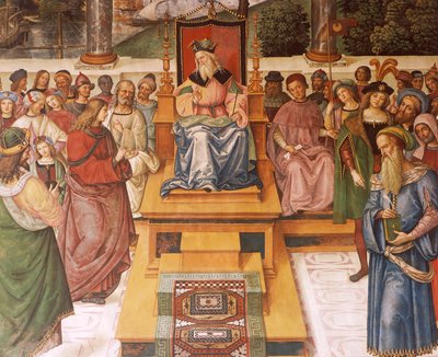 Enea Silvio Piccolomini يلتقي بالملك جيمس الأول ملك اسكتلندا ، تفاصيل من قصص بيوس الثاني بواسطة برناردينو دي بيتو بينتوريتشيو